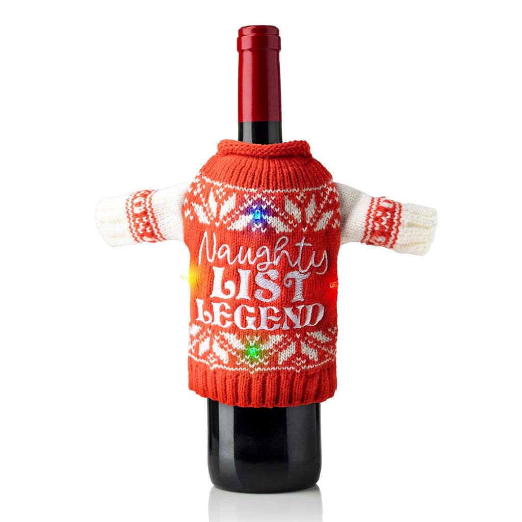 Light-Up Wine & Bottle Sweater