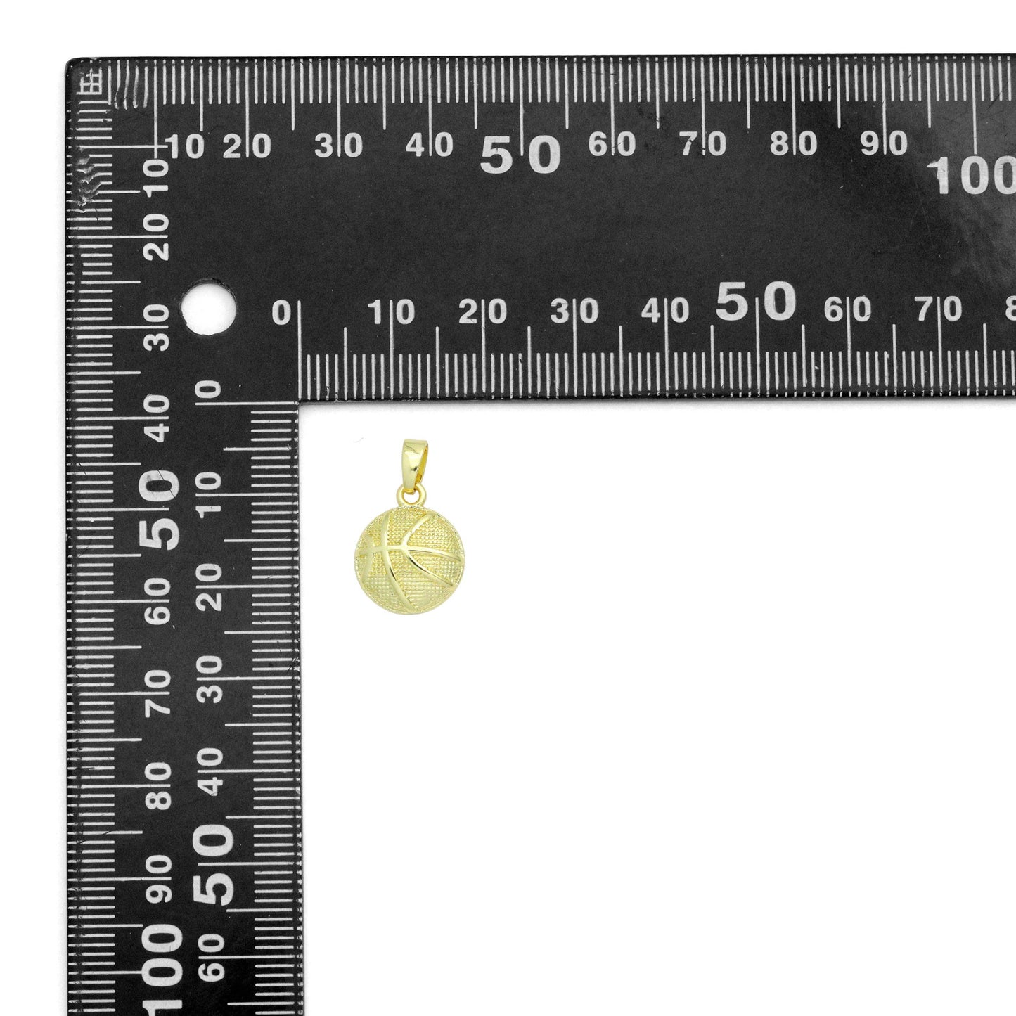 Gold Basketball Charm