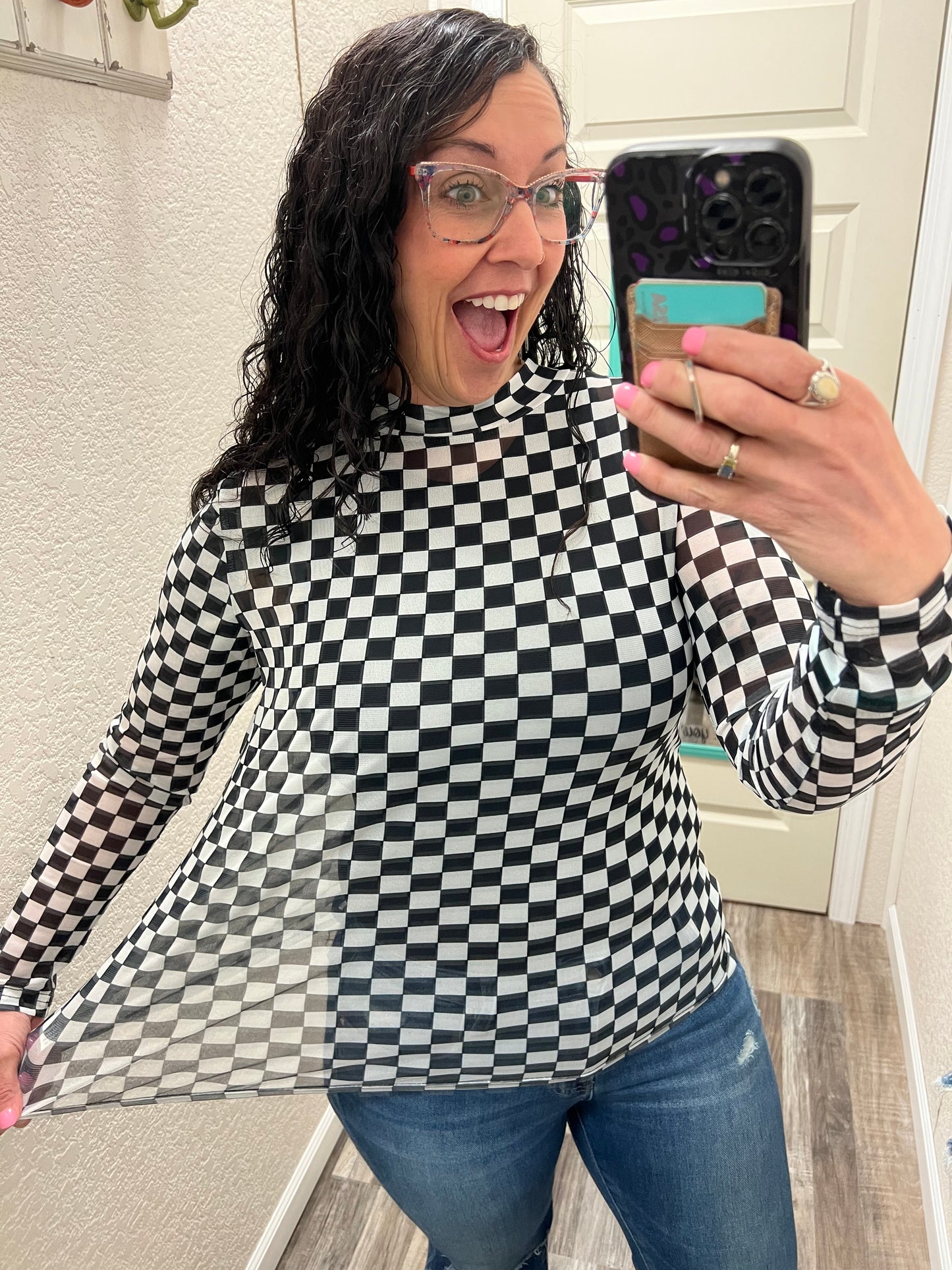 Around The Track Mesh Top