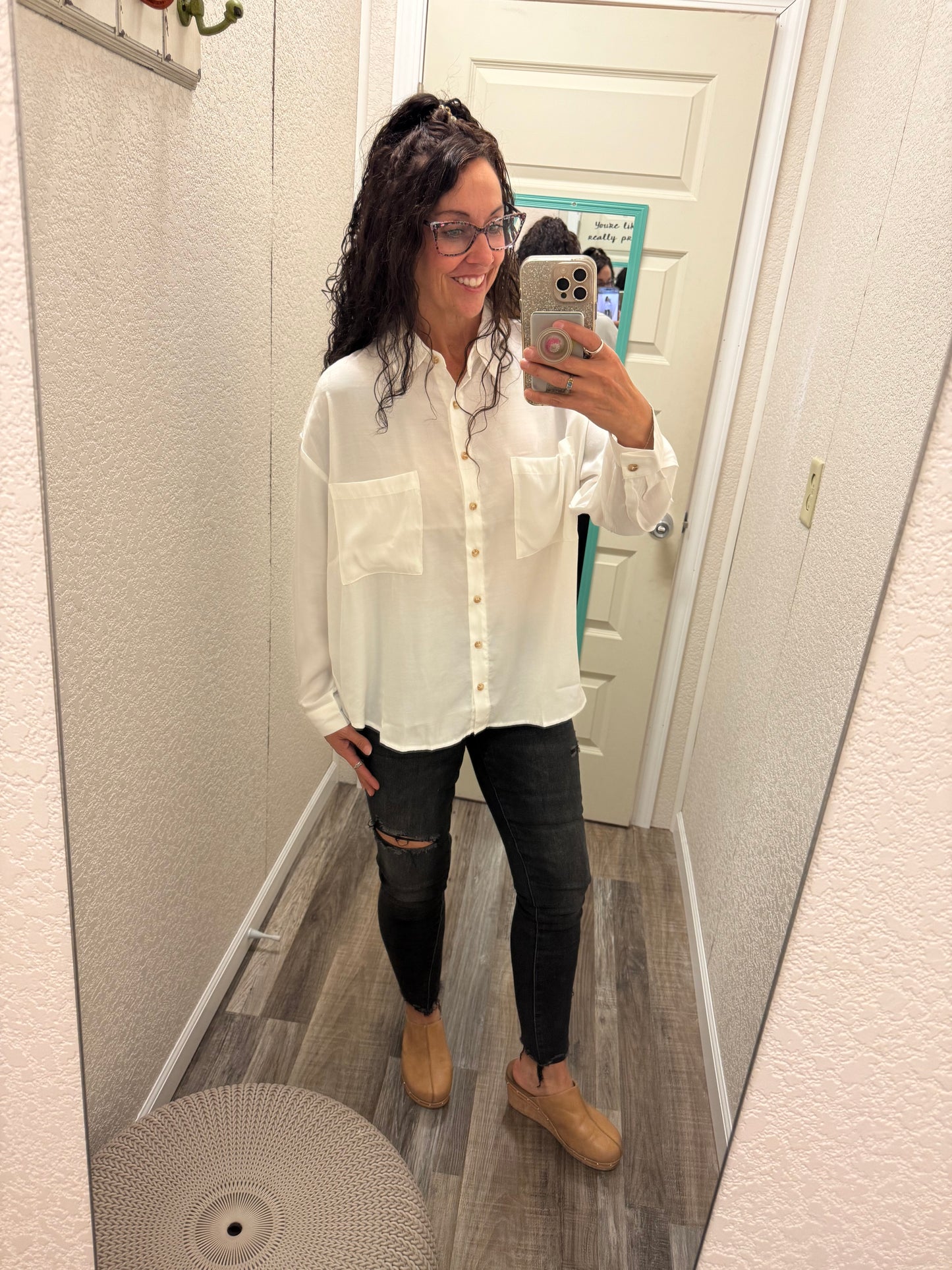 Vanna Versatile Classic Button Down Top