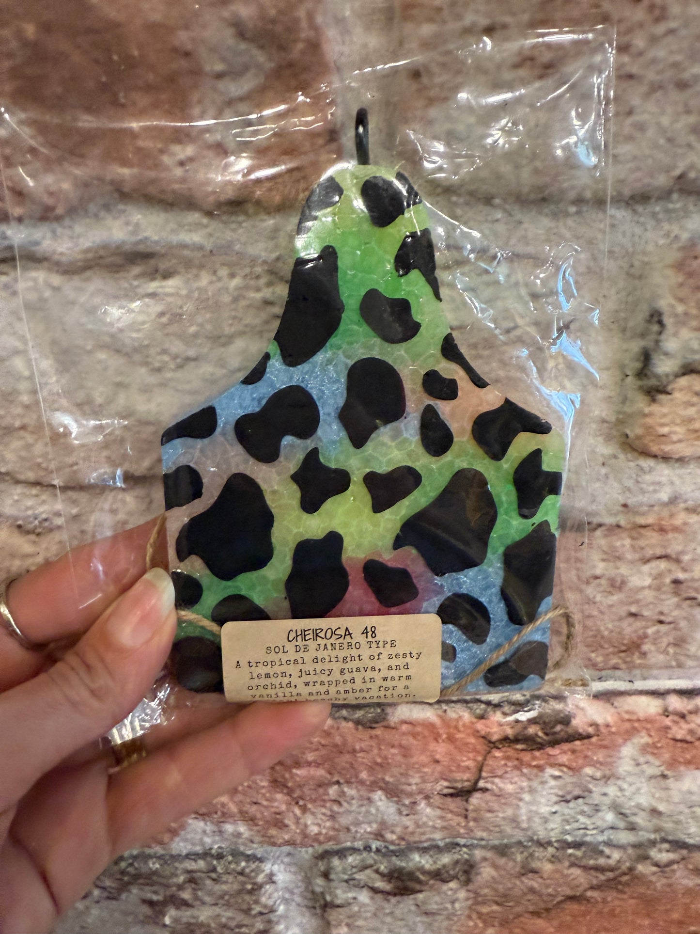 Cow Tag Freshie - baha cactus blossom scent