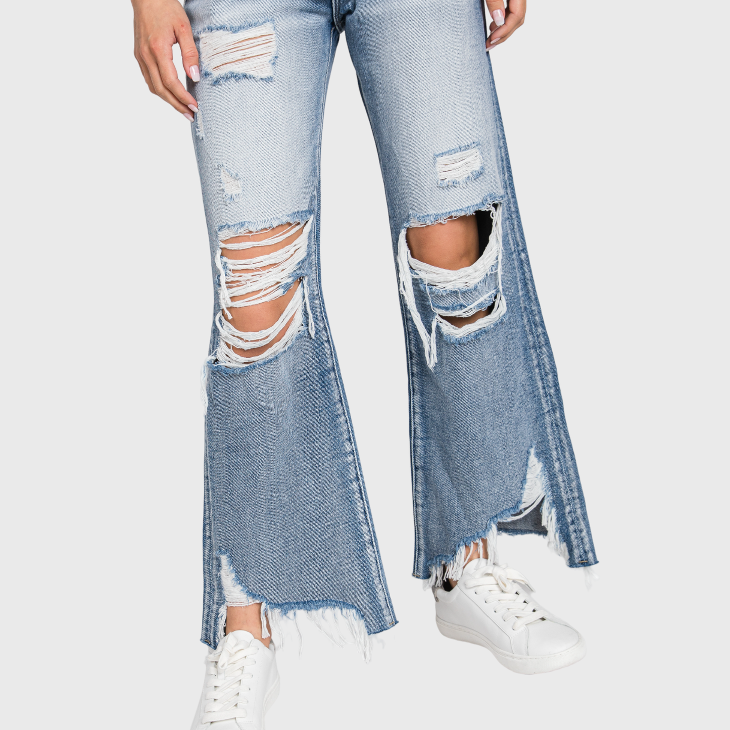 Who Dis Distressed High Rise Vintage Cropped Jeans