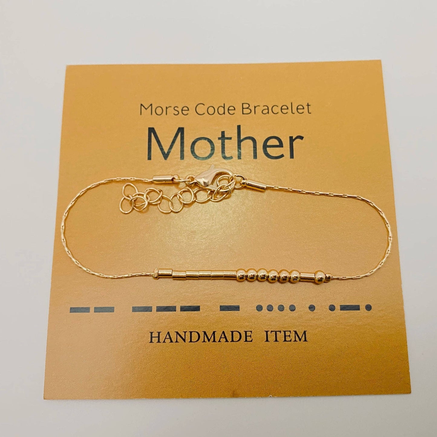 HOPE Handmade Golden Morse Code Bracelet: