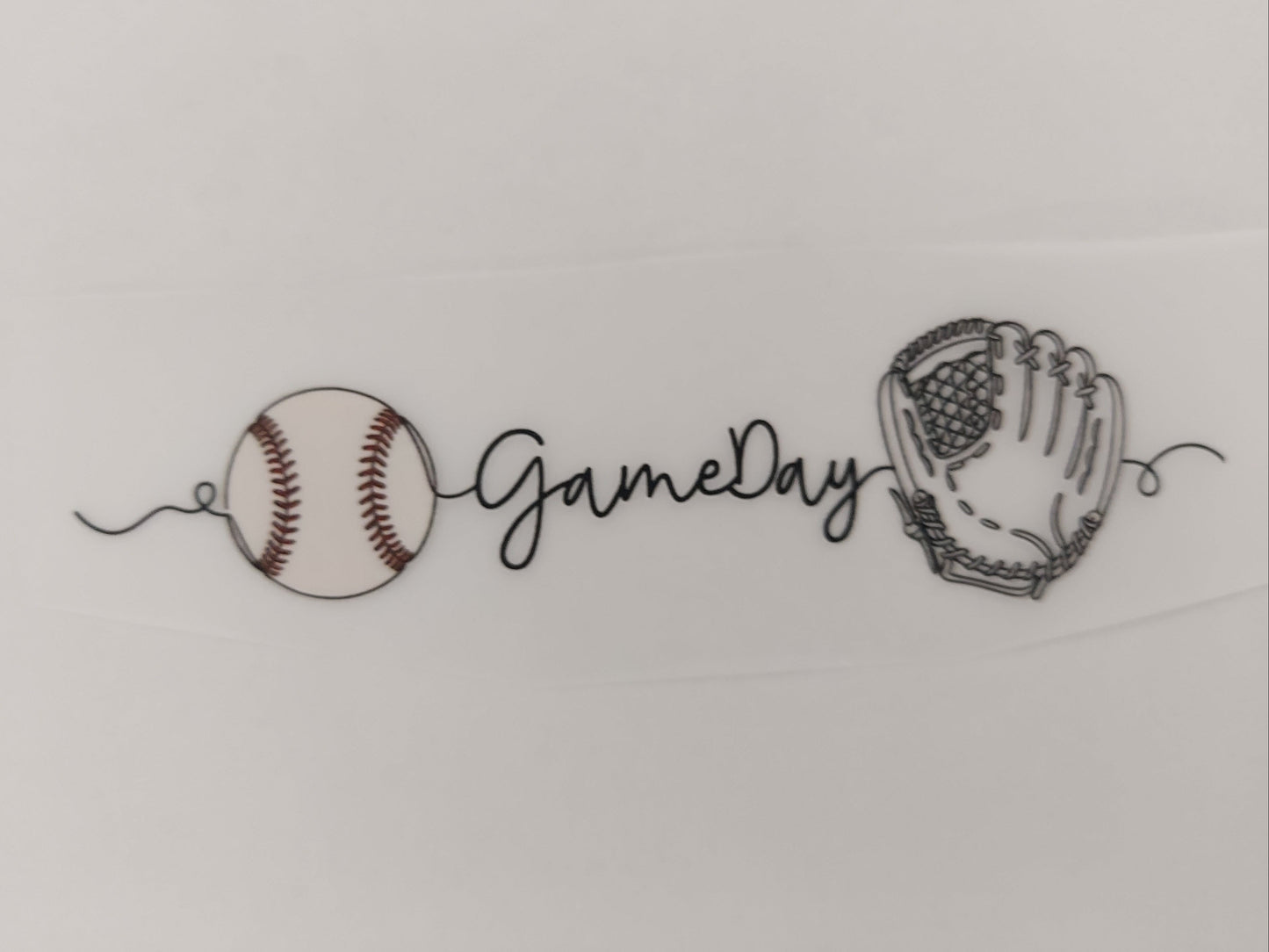 Script Game Day Baseball Logo