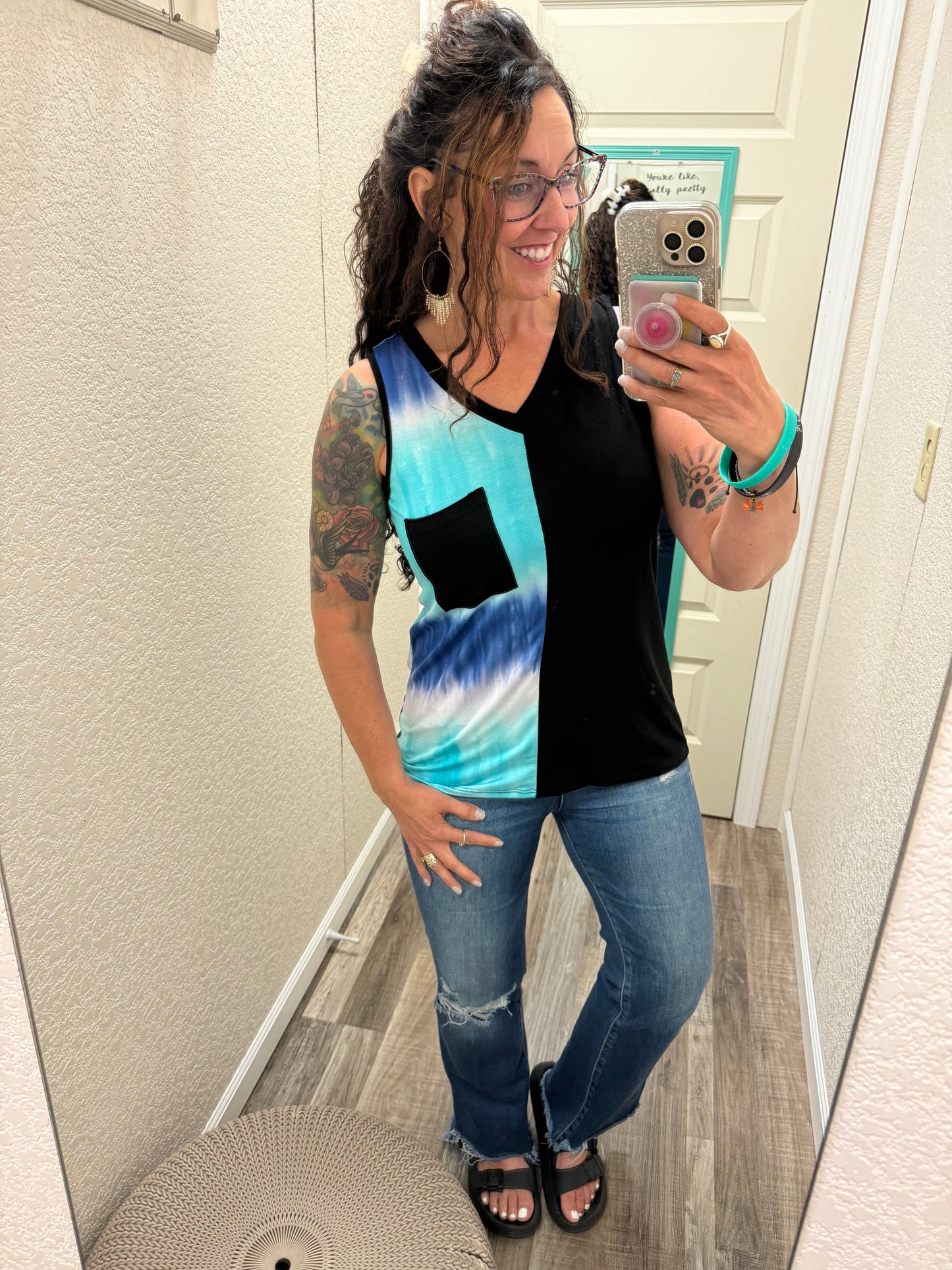 Ocean Breeze Color Block Tank Top