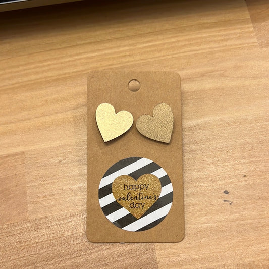 Gold Heart Earrings