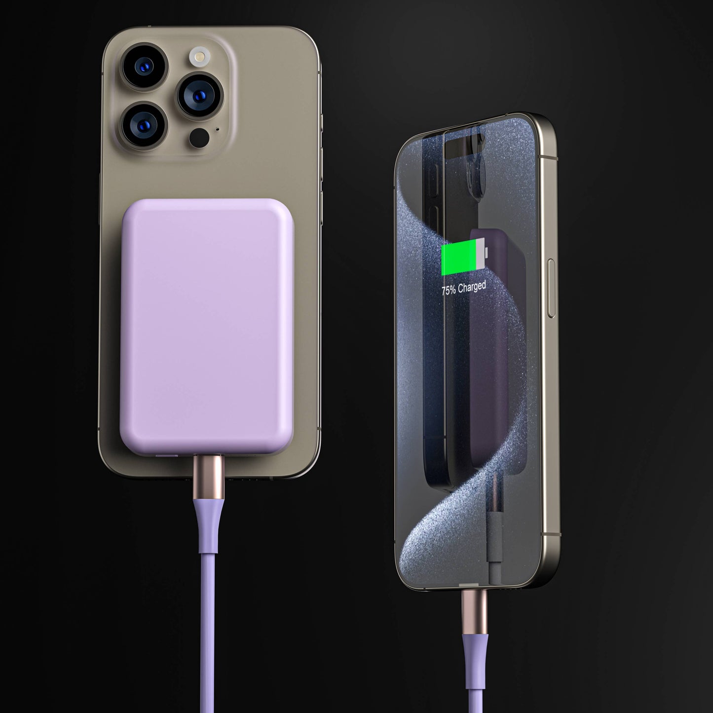 Black MagSafe 7200mAh Wireless Power Bank – Fast & Portable