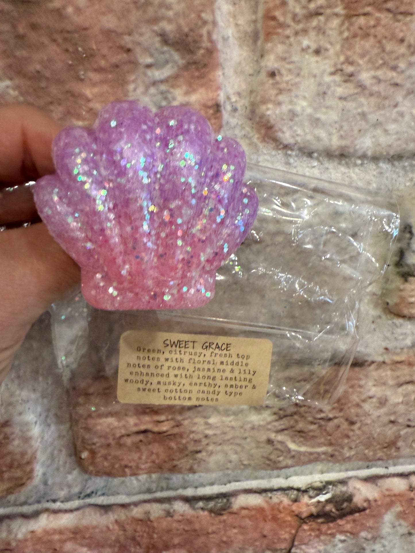 Seashell Vent Clip Freshie -sweet Grace scent