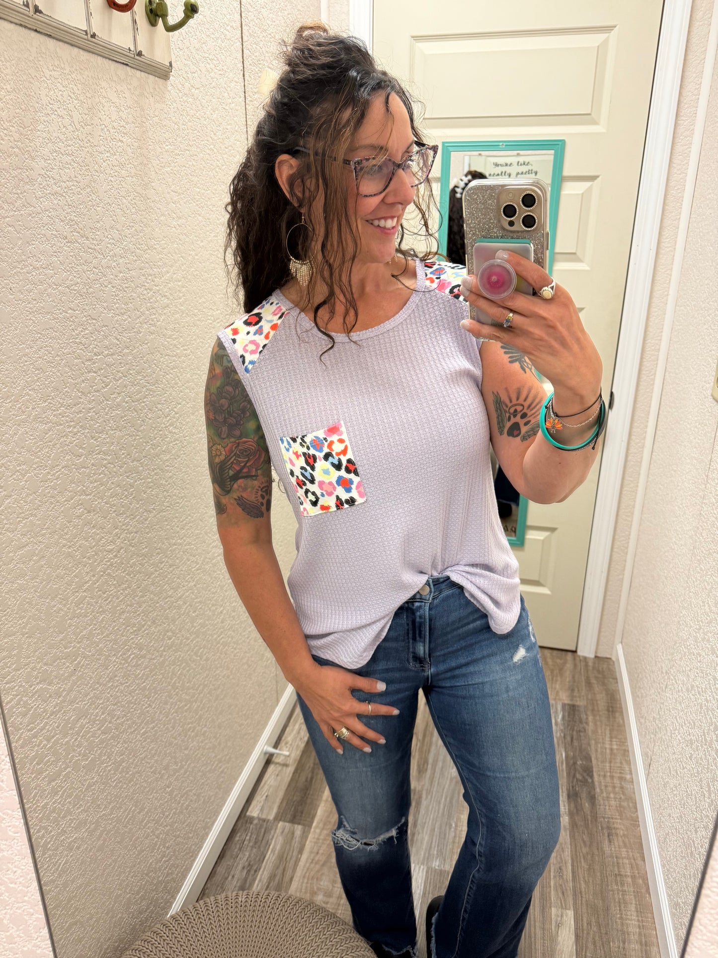 Kate waffle knit Tank Top