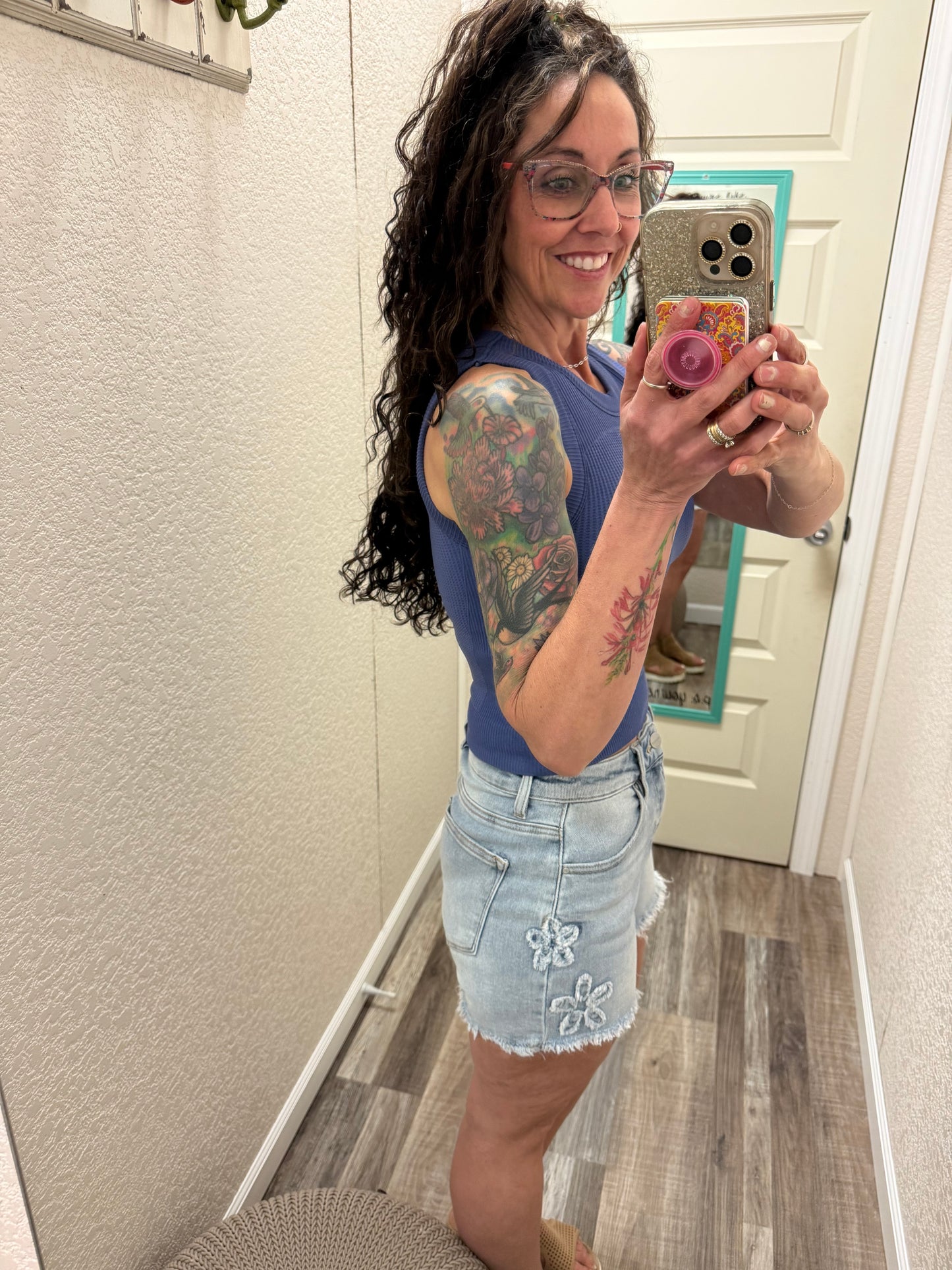 Snatched High Neck Built In Bra Crop Tank