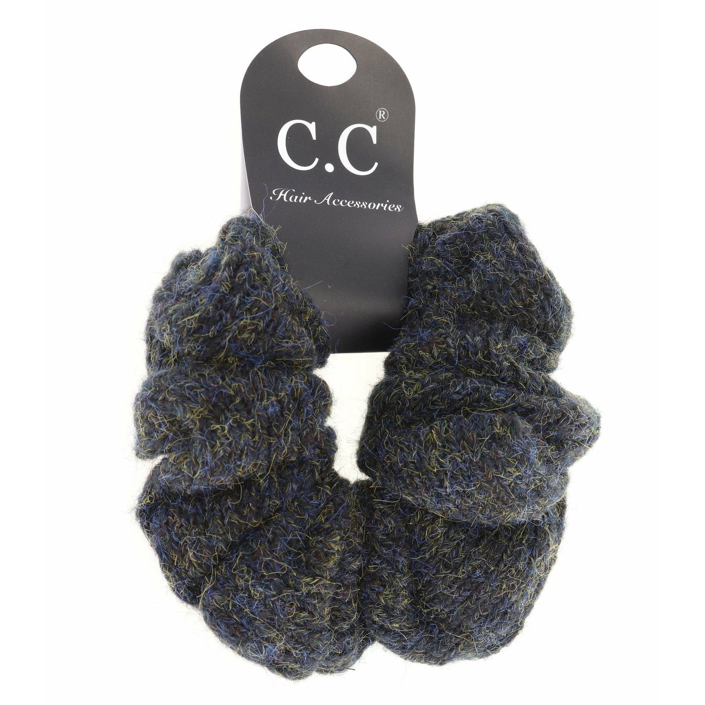 Two-tone Knit Ponytail C.C Scrunchie