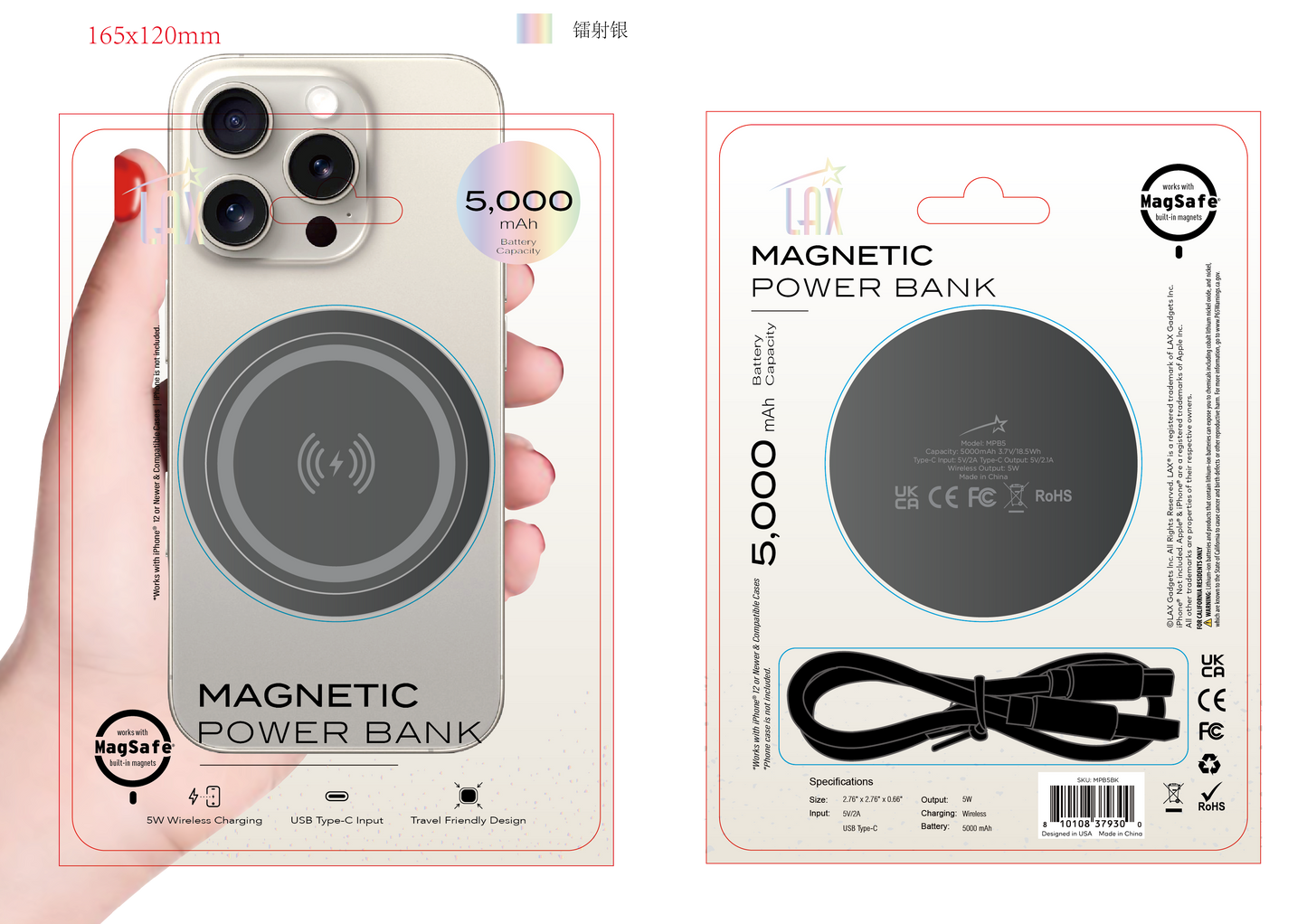 MagSafe Compatible Power Bank 5000mAh -White