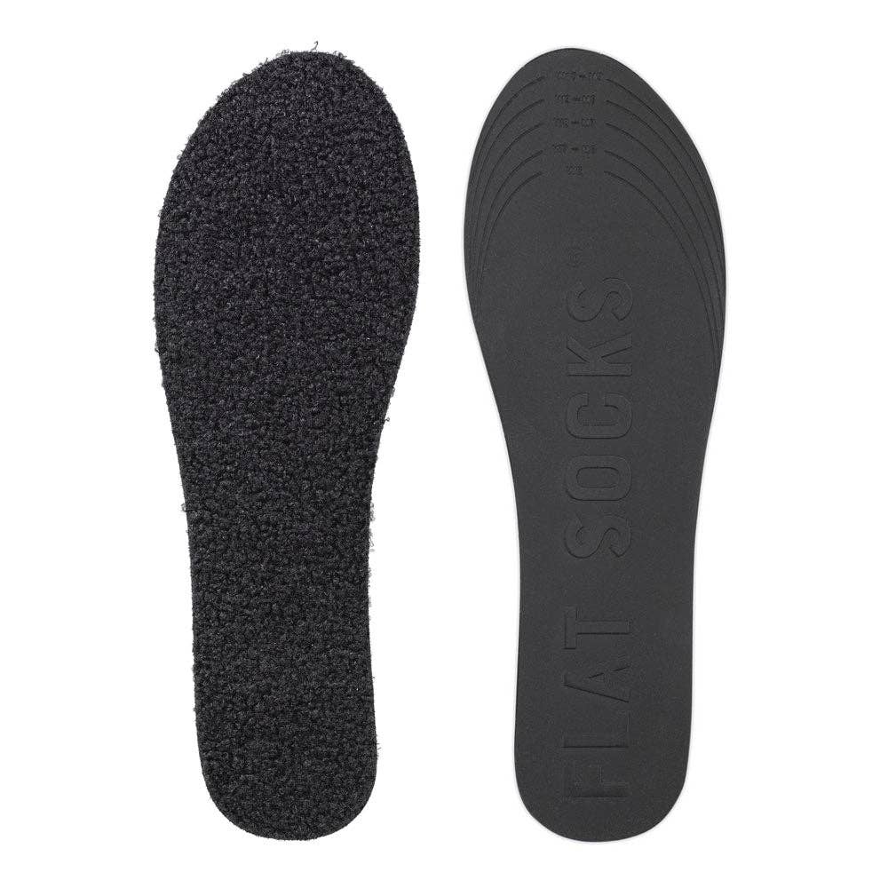 Black FLAT SOCKS: Small (up to Women's 11, Men's 10)