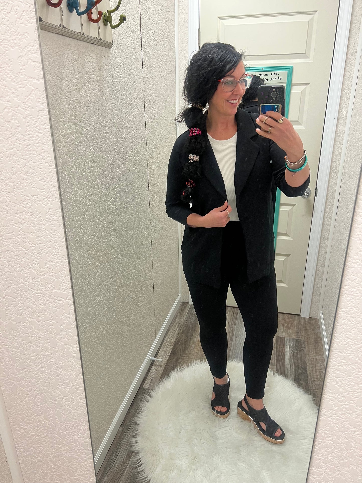 Magic 3/4 Sleeve Blazer - Black