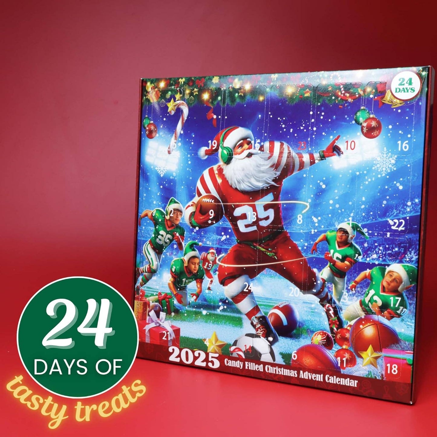 Christmas Sports Advent Calendar with Gummy Candy
