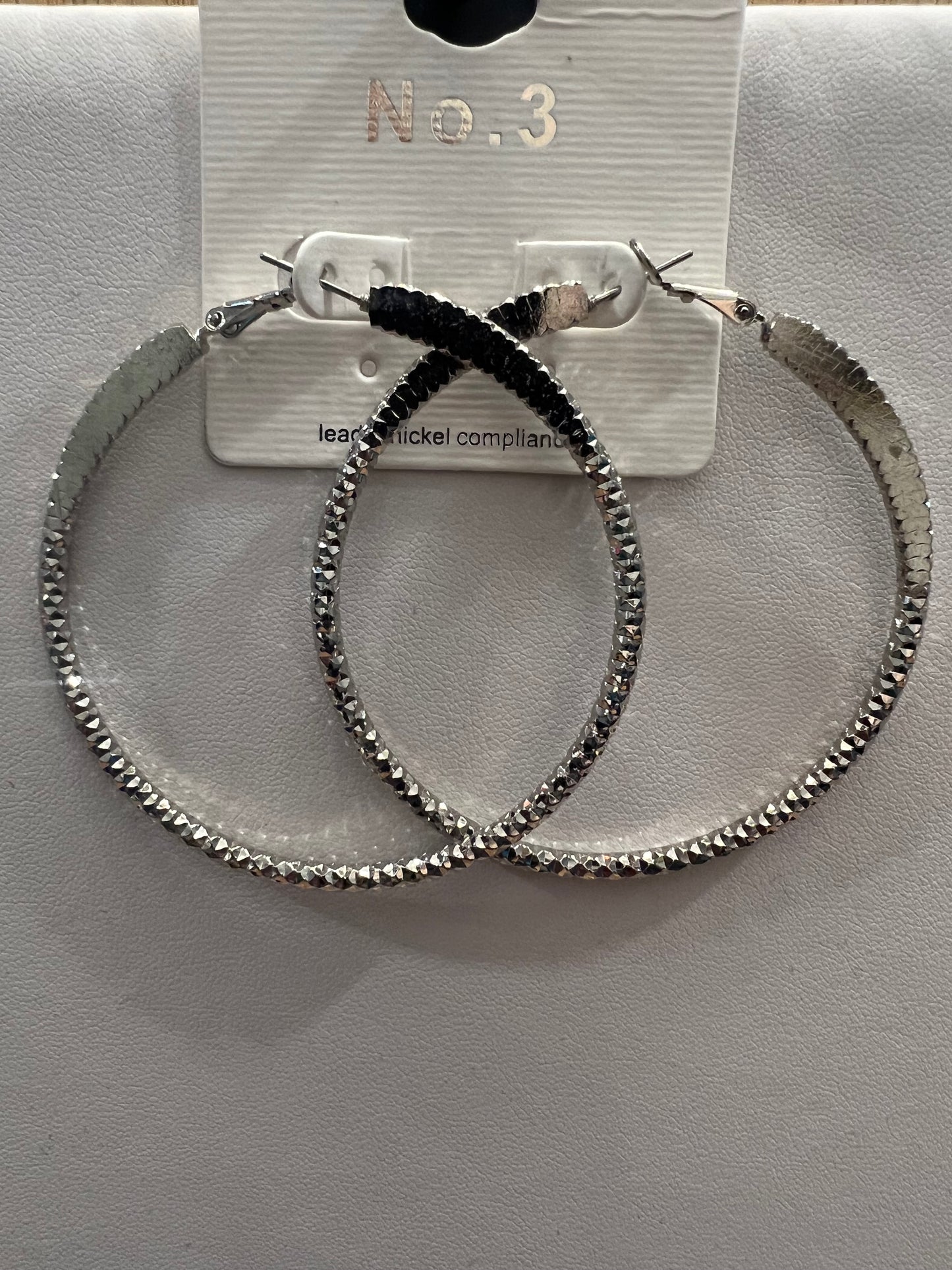 Silver Sparkles Hoop earrings