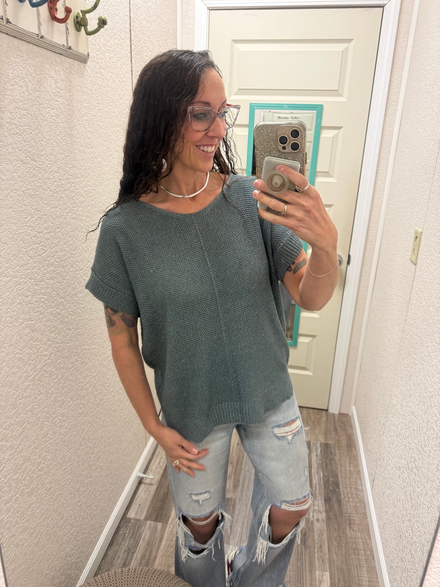 Shayla Short Sleeve Sweater Top