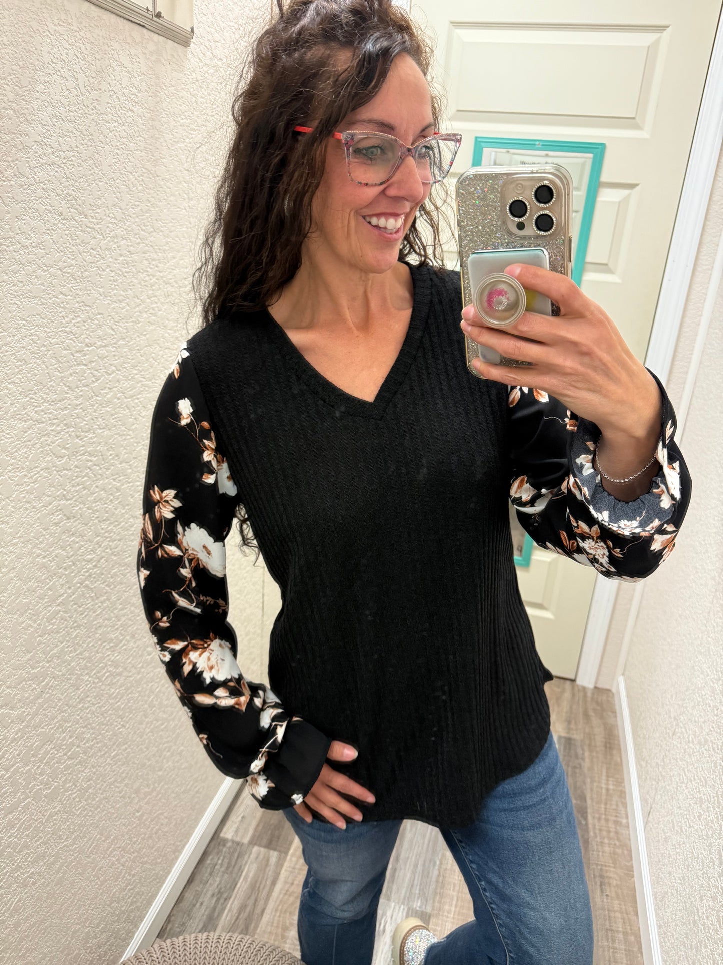 Arriana - Floral Puff Sleeve Top