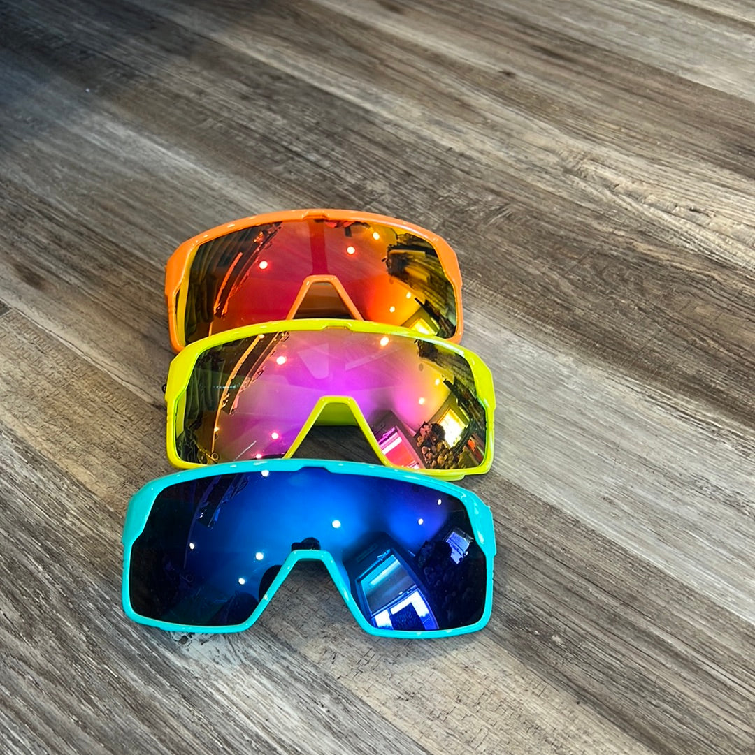 Bright Polycarbonate Shield Sunglasses