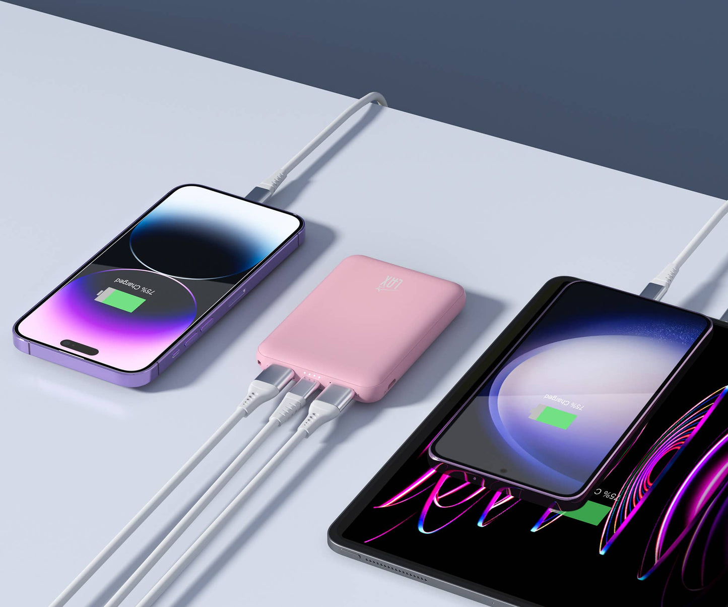 LAX 6600mAh Power Bank – Fast, Reliable, and Travel-Ready: Lilac