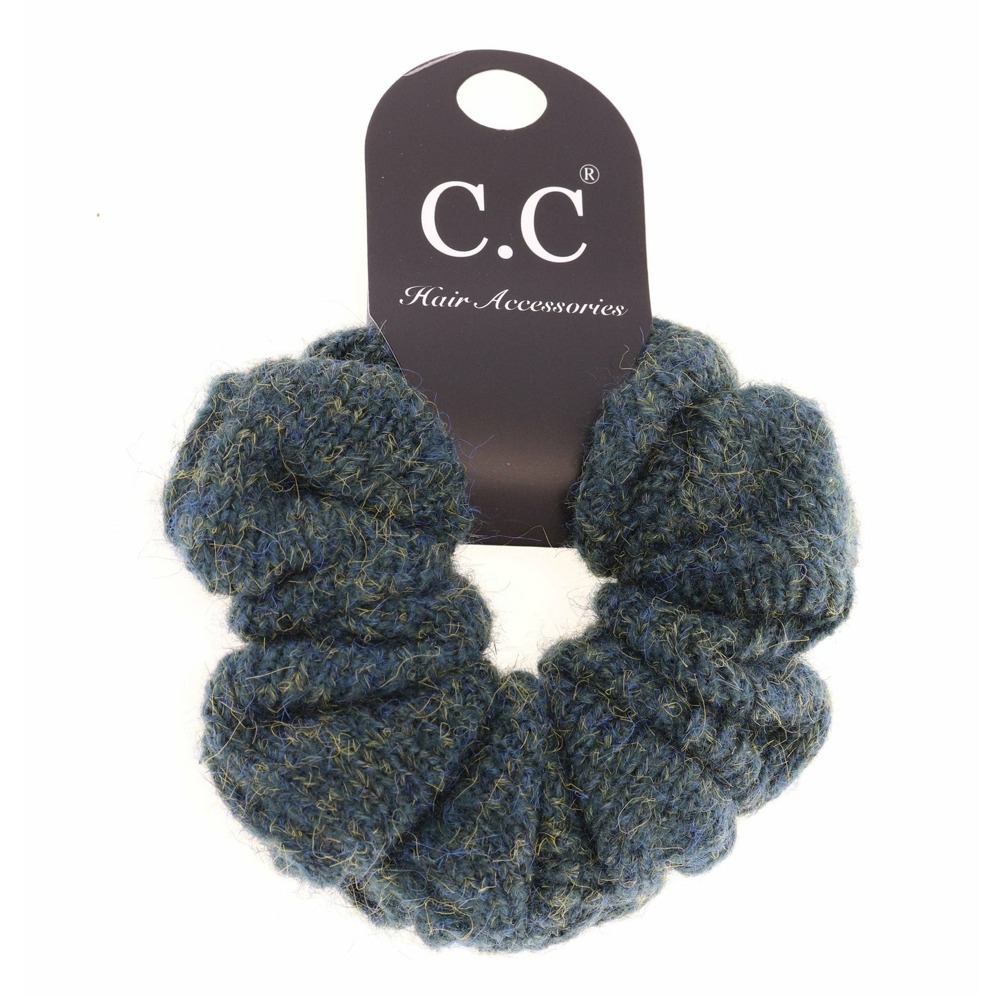 Two-tone Knit Ponytail C.C Scrunchie