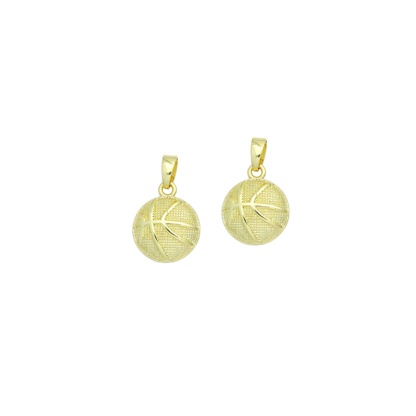 Gold Basketball Charm