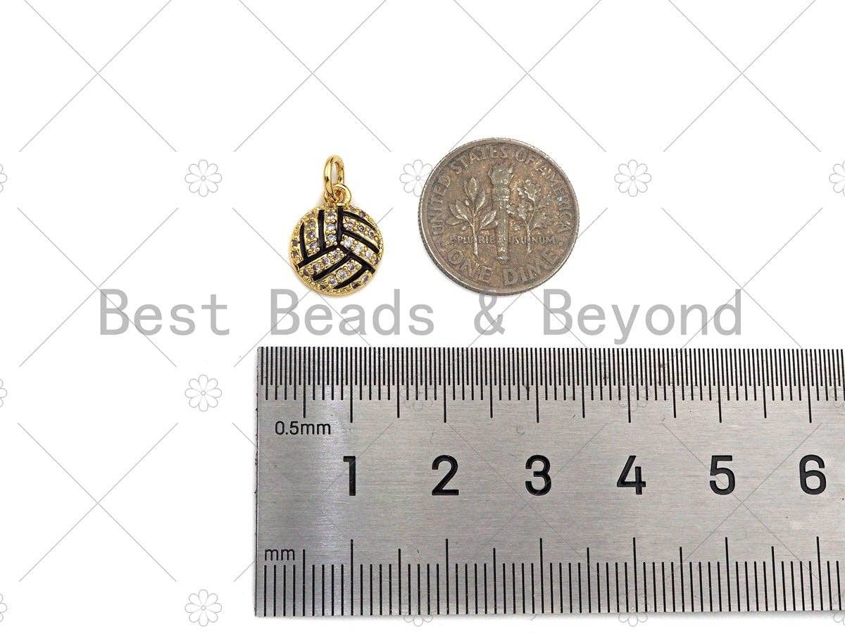 Silver Volleyball Charm