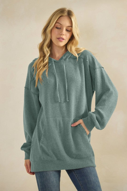 Avery Ribbed Hoodie