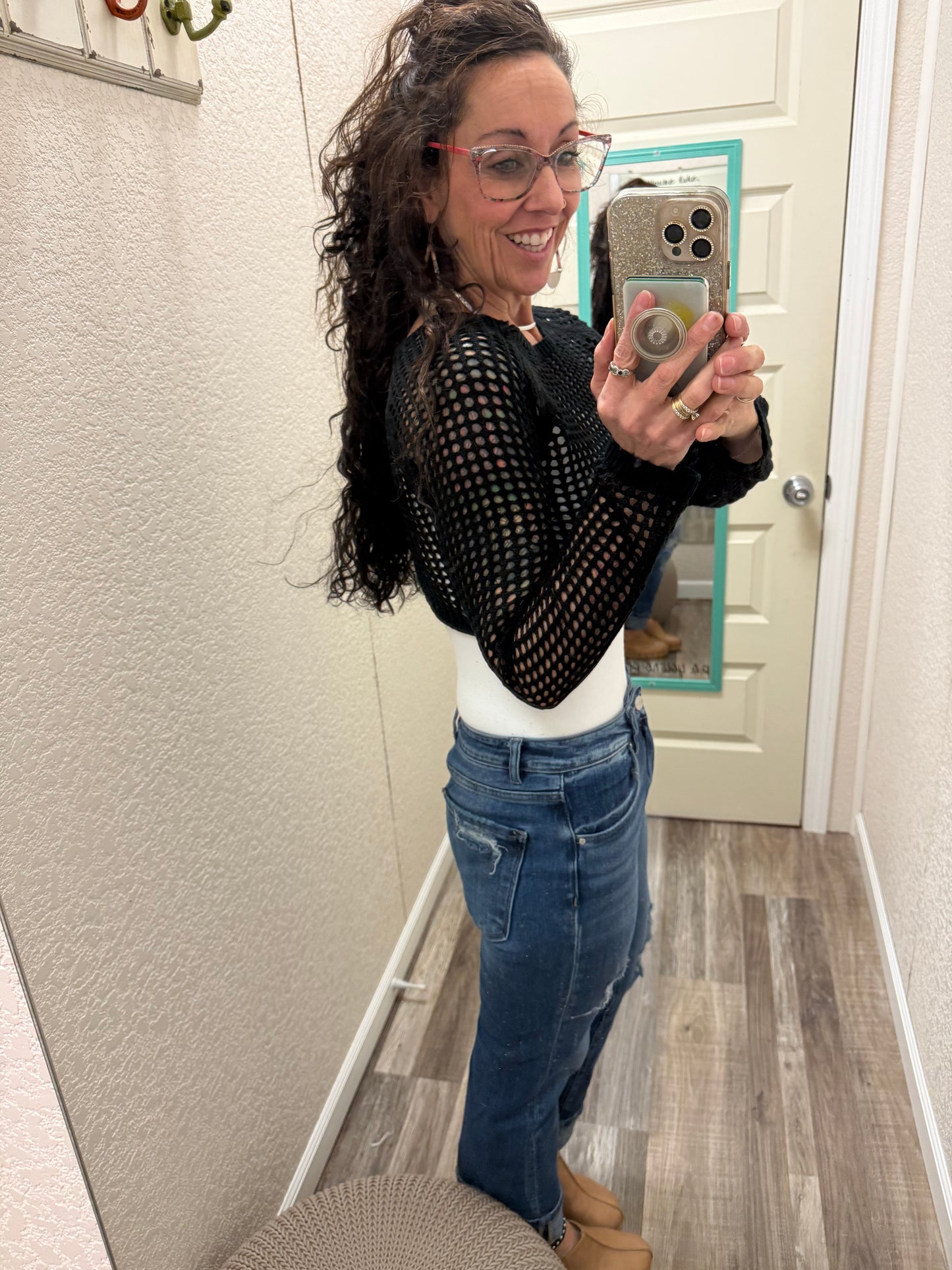 Glamour loose knit Crop