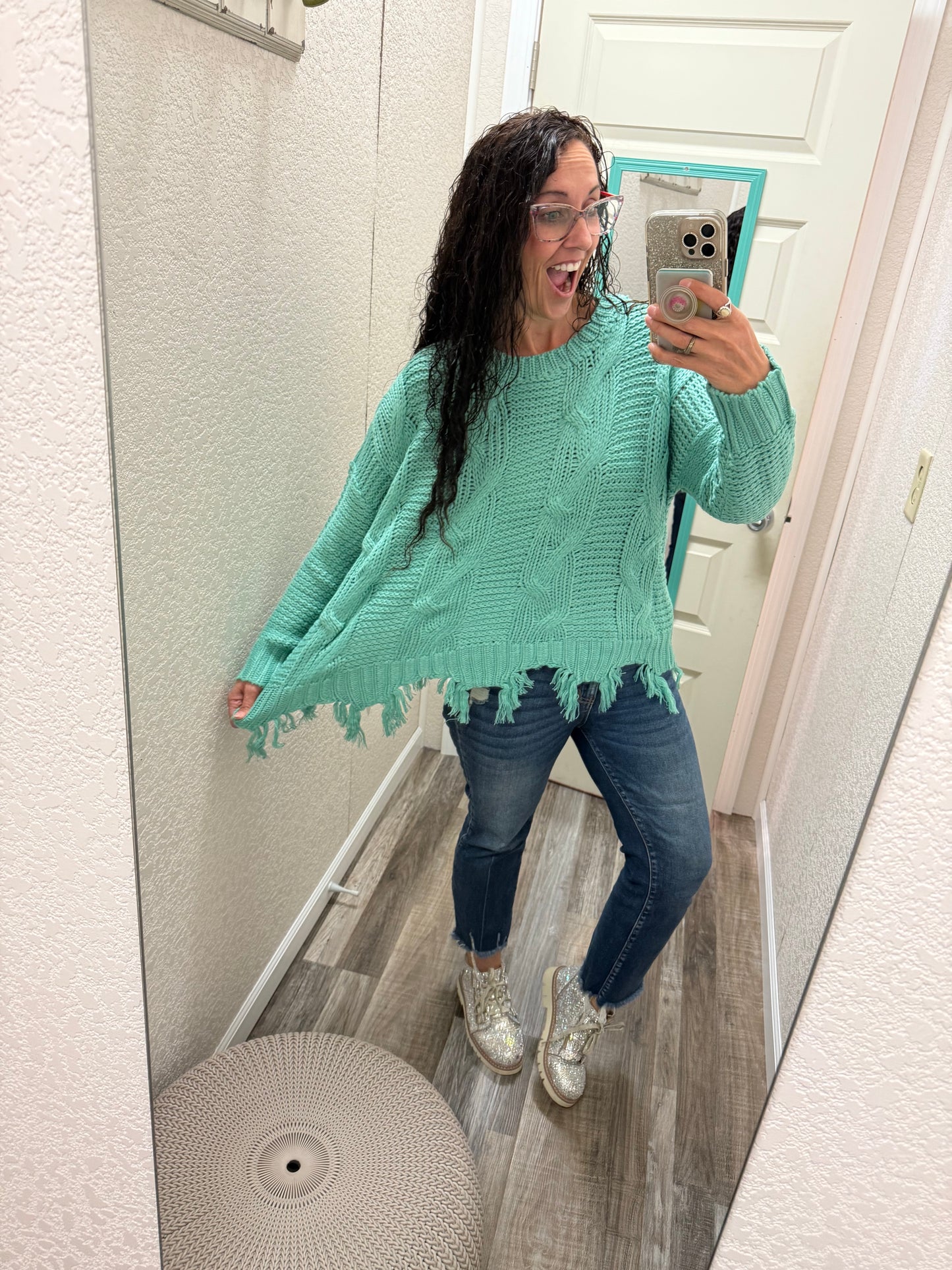 Brin Distressed Fall Sweater