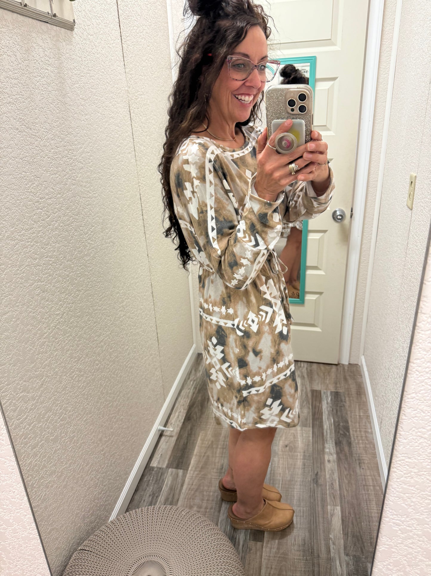 Brielle Geo print dress