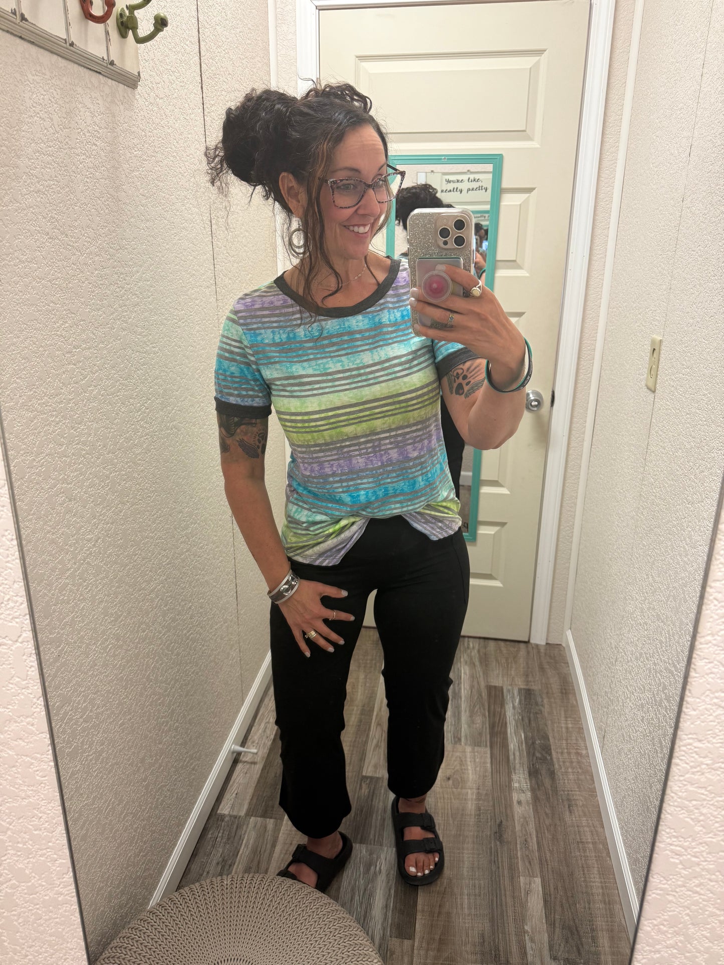 Summer Stripes Short Sleeve Top