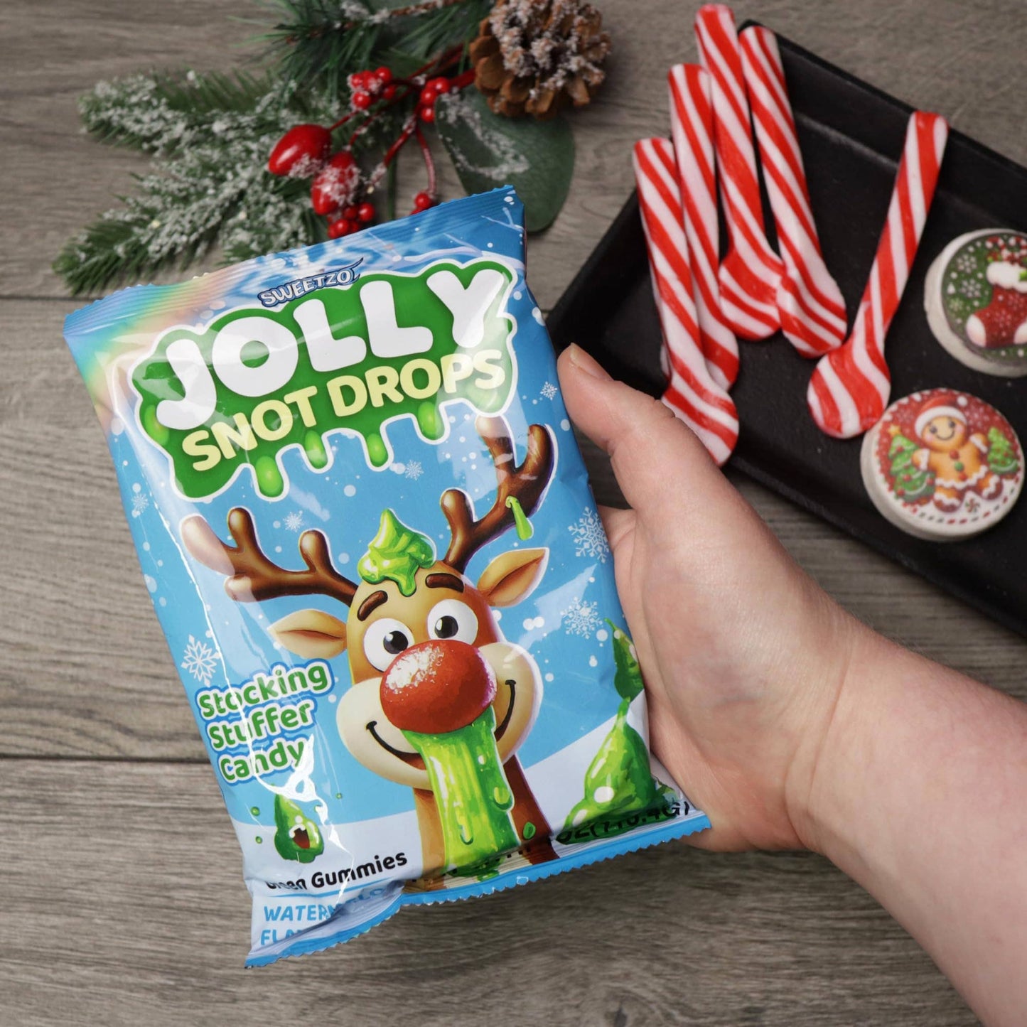 Christmas Jolly Snot Drops, Watermelon Gummies - Stocking Stuffer