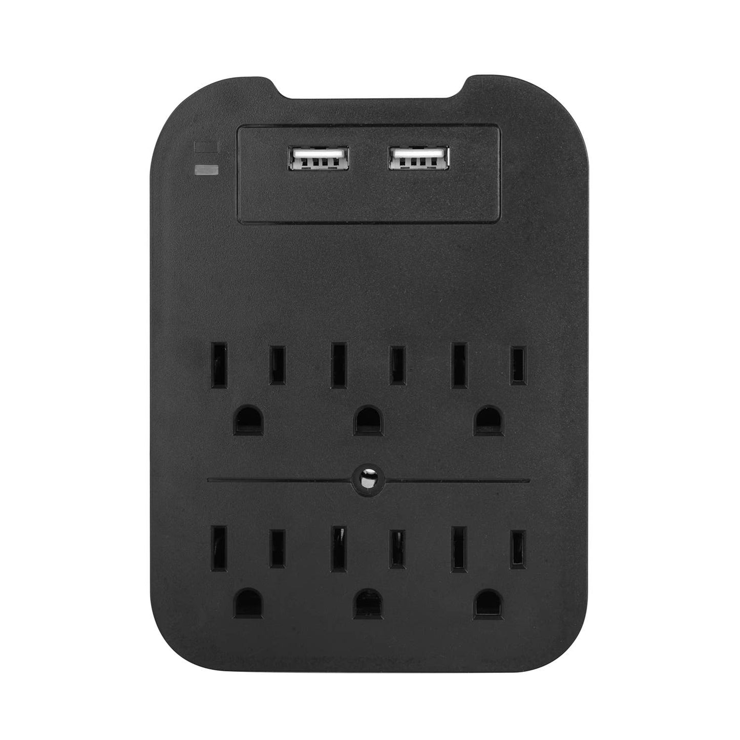 White Charge Surge Protector, 6 Outlets/2 USB Ports
