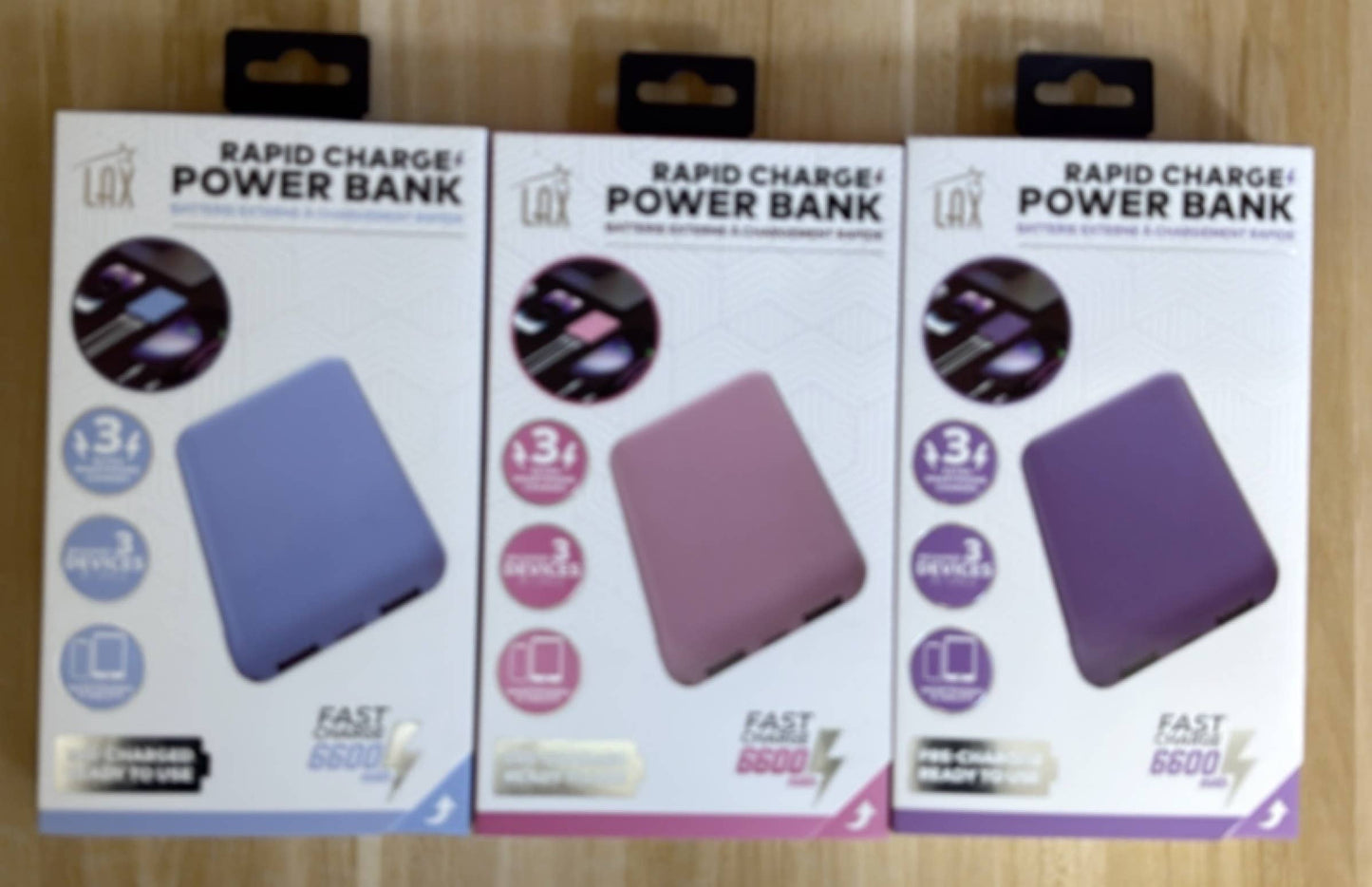 LAX 6600mAh Power Bank – Fast, Reliable, and Travel-Ready: Lilac