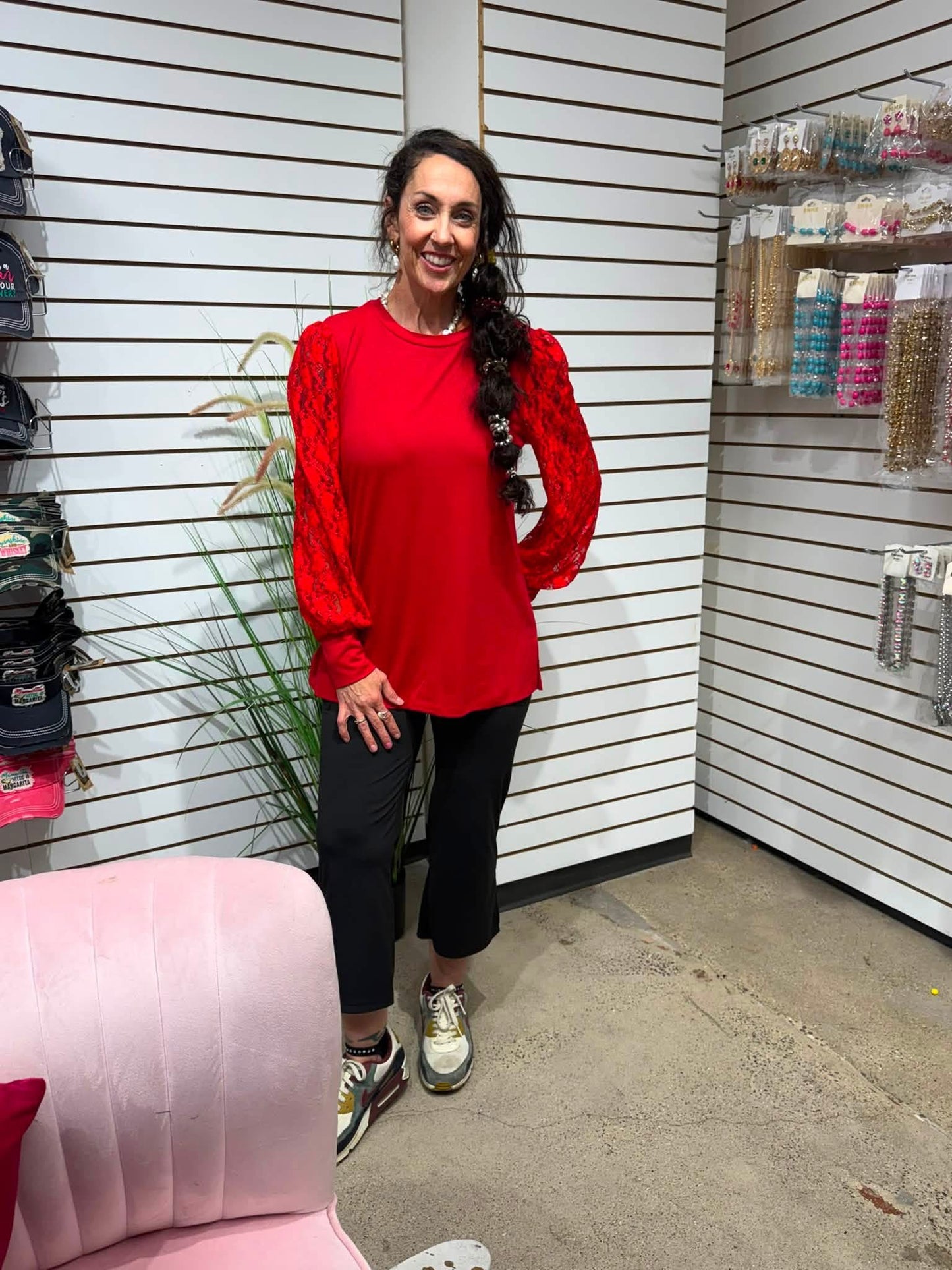 Lace Long Sleeve Top