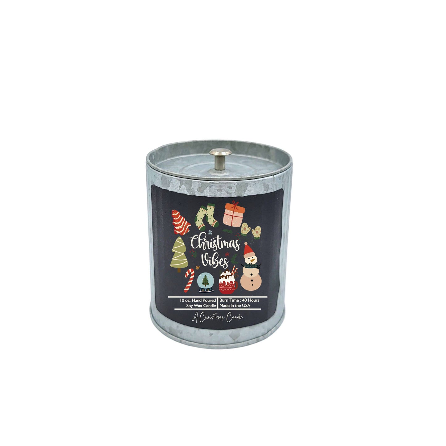 Hot Chocolate - Christmas Vibes - Soy Wax Candle - Rustic Christmas Candles