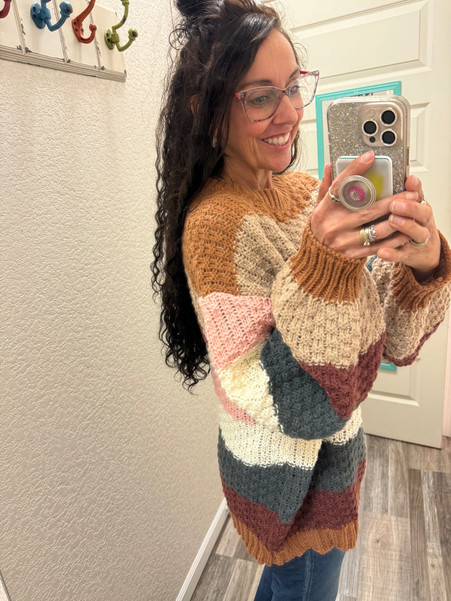 Stella Stripes Color Block Chunky Sweater