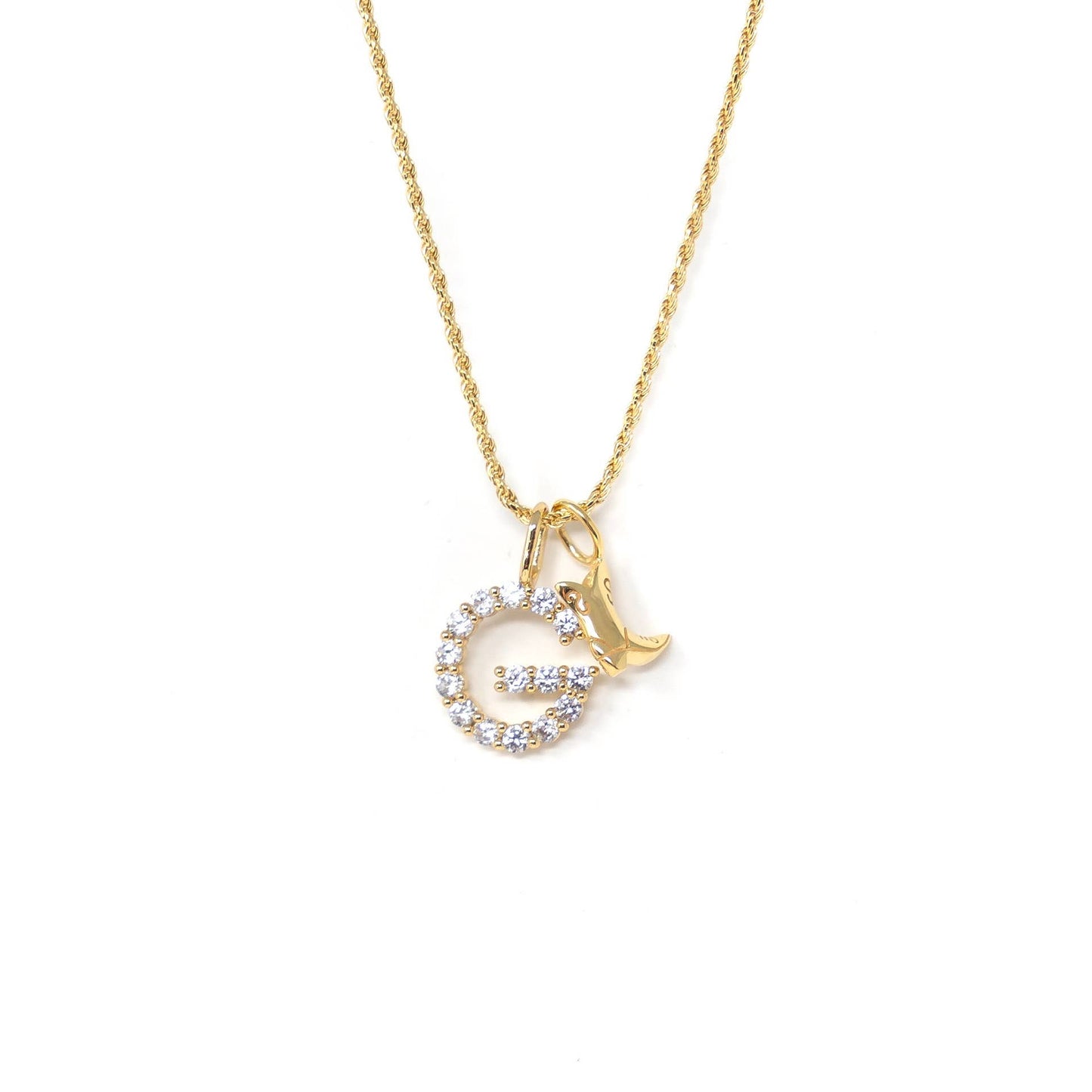 Skinny Cable Chain Necklace | Threader Charm Necklace : Gold / 16 Inches