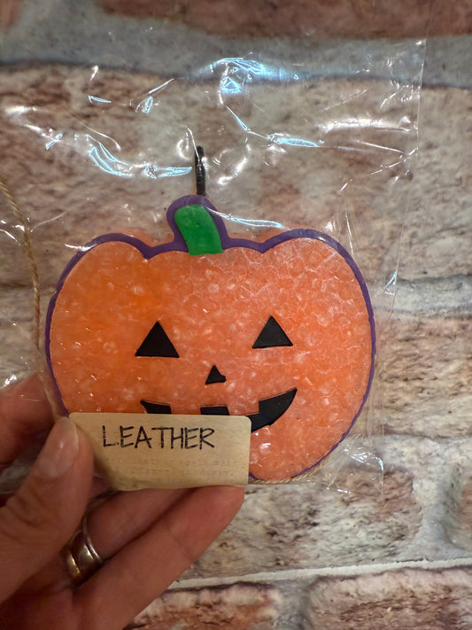 Jack-o-lantern Freshie - Leather Scent