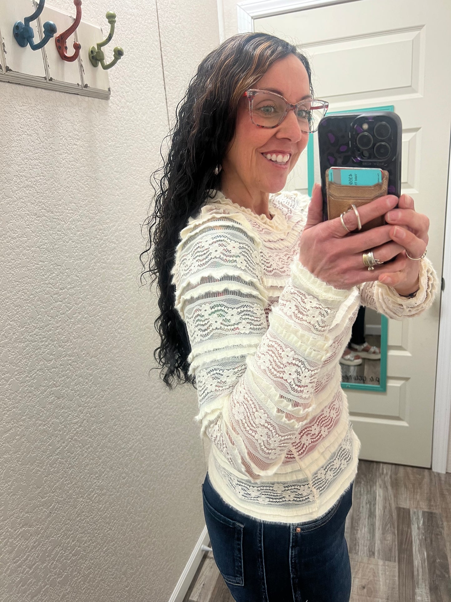 Ivory Night on the Town Long Sleeve top