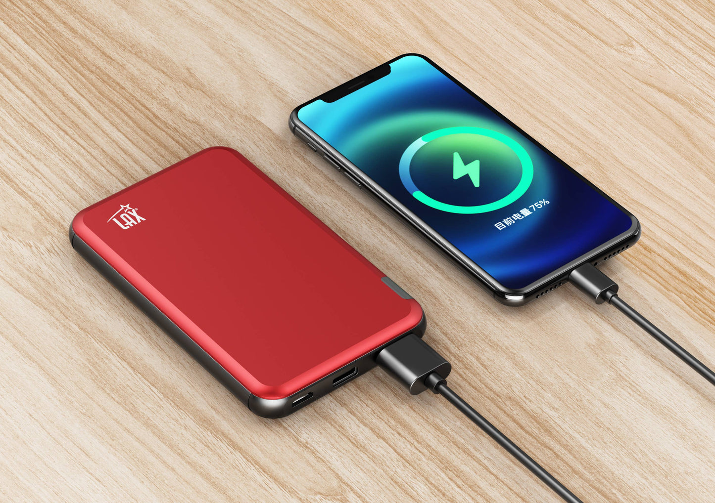 Portable Power Bank High Speed 7200 mAh Retail Pack: Black