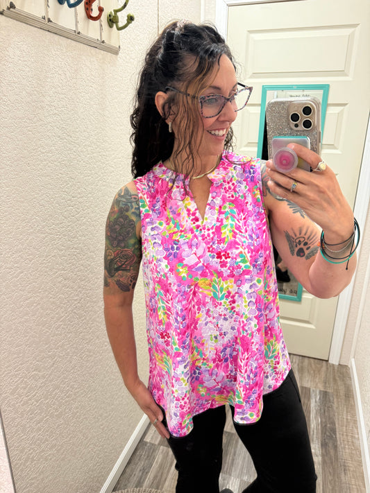 Lizzy - Magenta Spring Fling - Tank