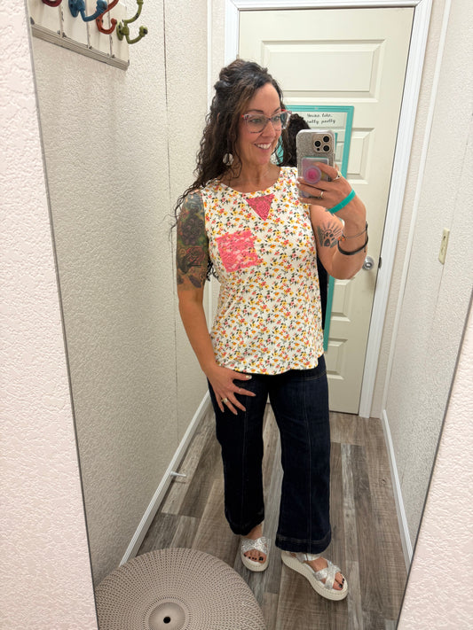 Kimber Ivory Floral Tank Top