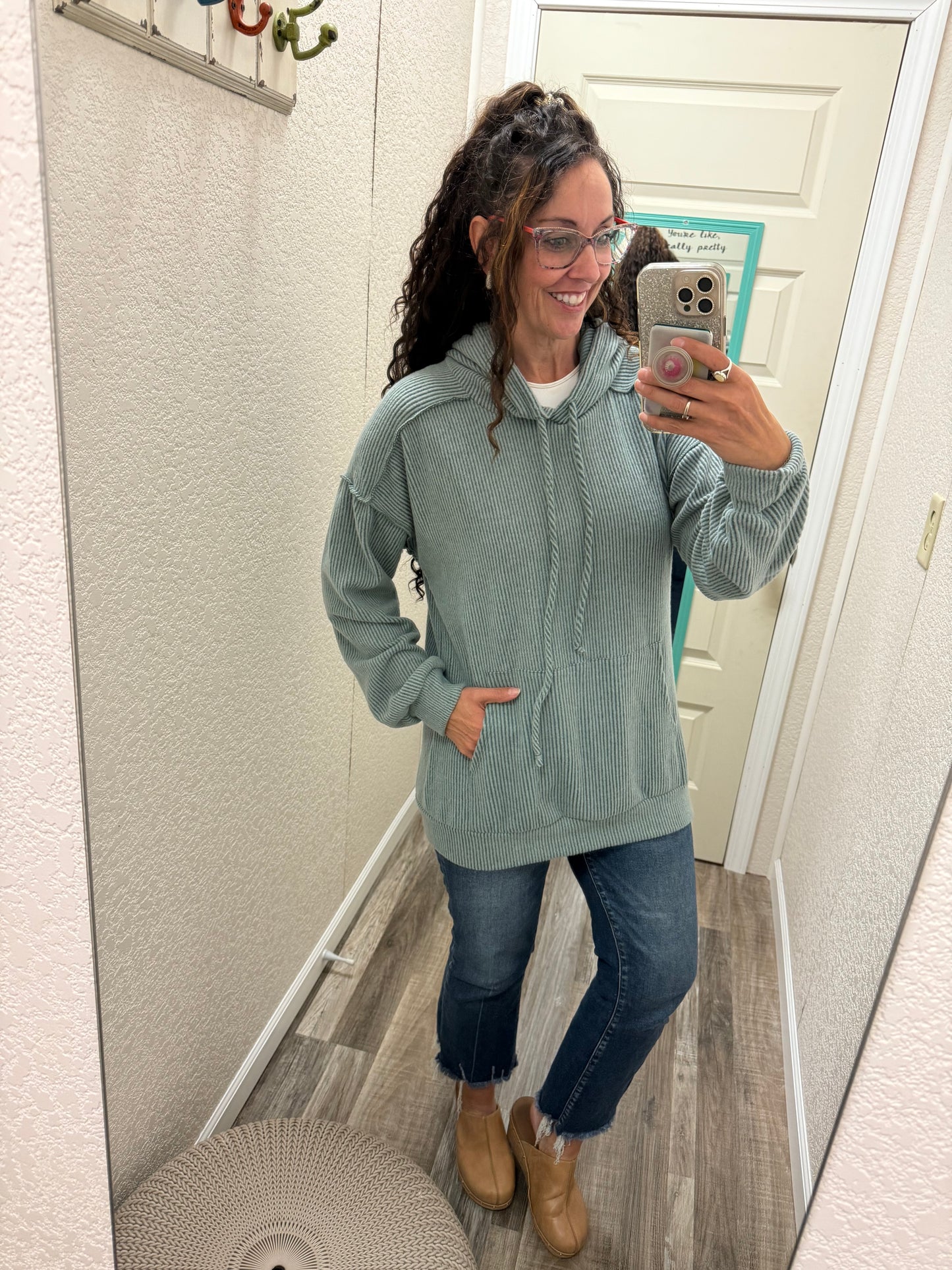 Avery Ribbed Hoodie