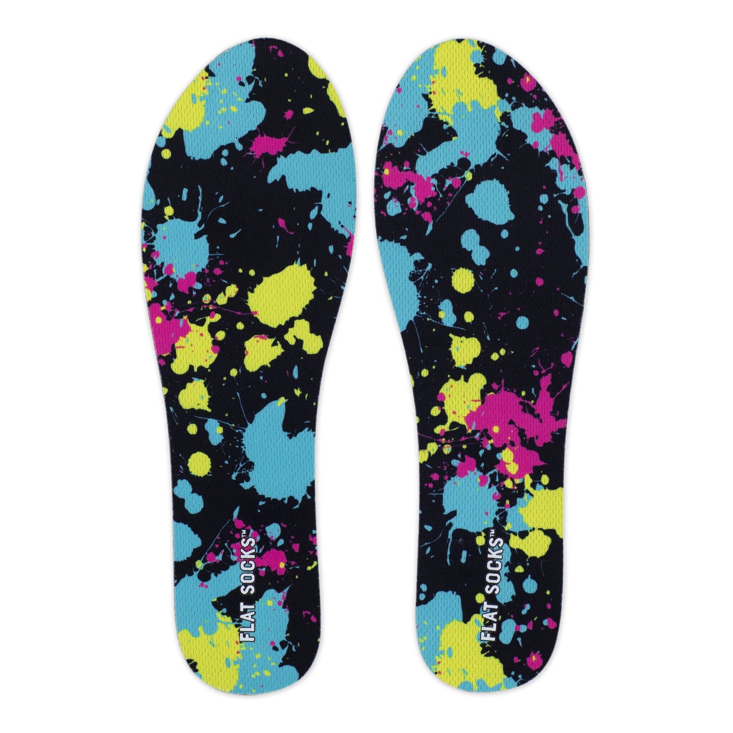 Paint Splatter FLAT SOCKS: One Size Small Fits up to Women's 11, Men's 10
