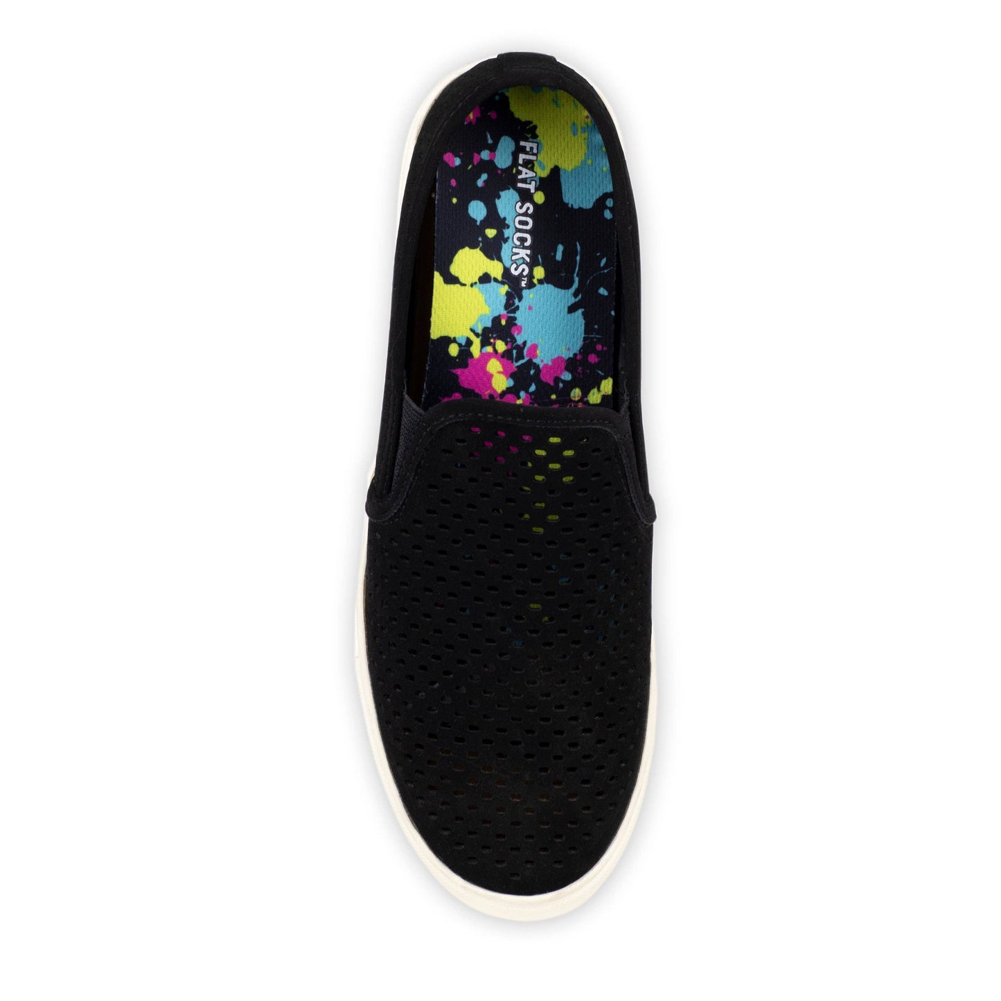 Paint Splatter FLAT SOCKS: One Size Small Fits up to Women's 11, Men's 10