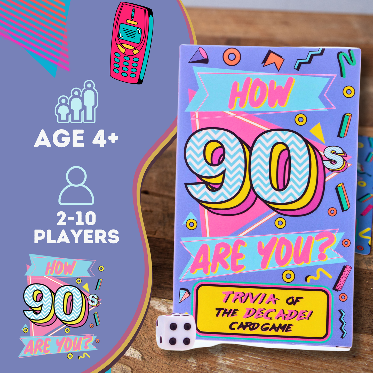 How 90s Are You? 90's Trivia - Family Card Game