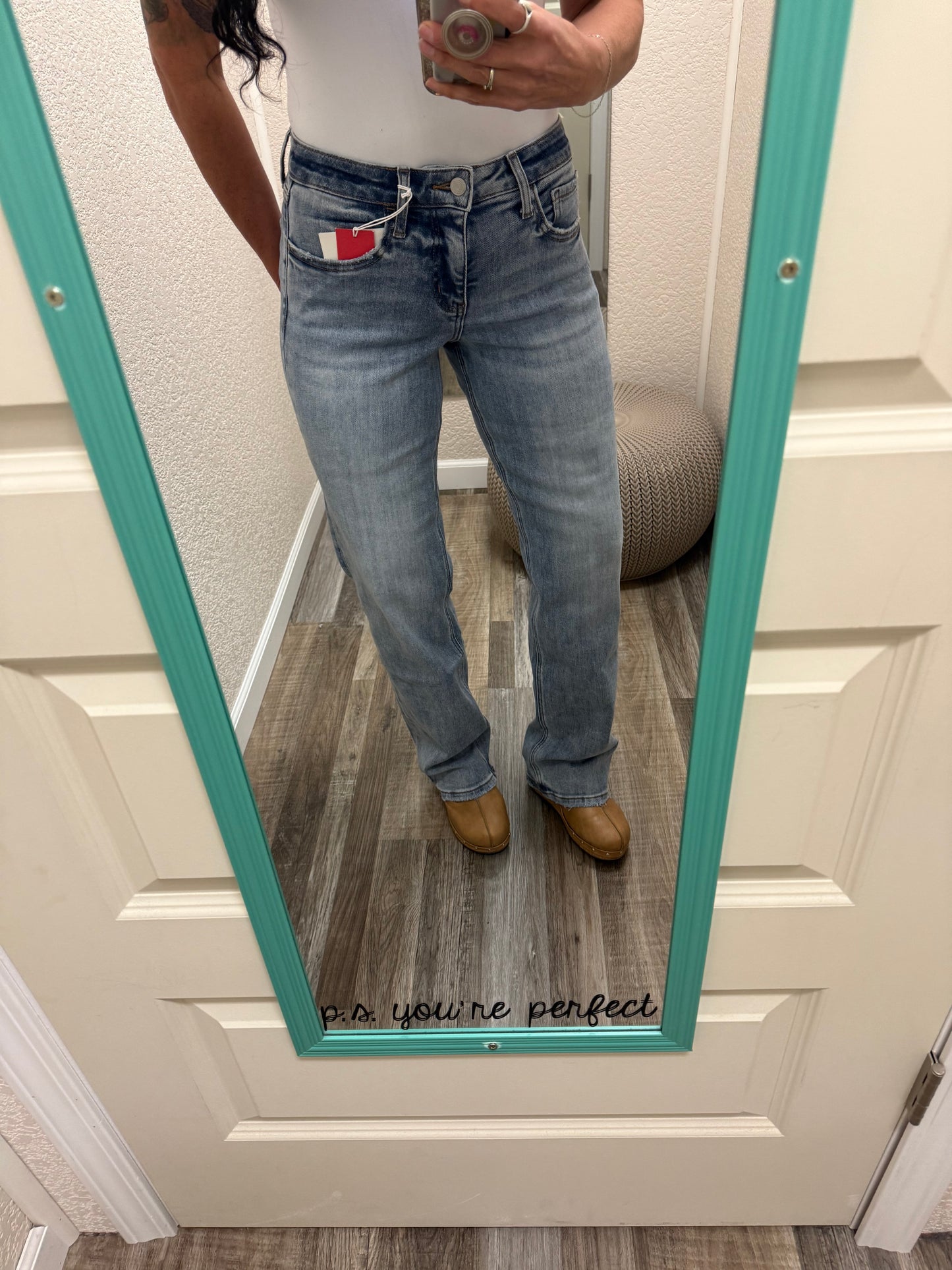 Undisputable Tummy Control Mid Rise Slim Wide Lovervet Jeans
