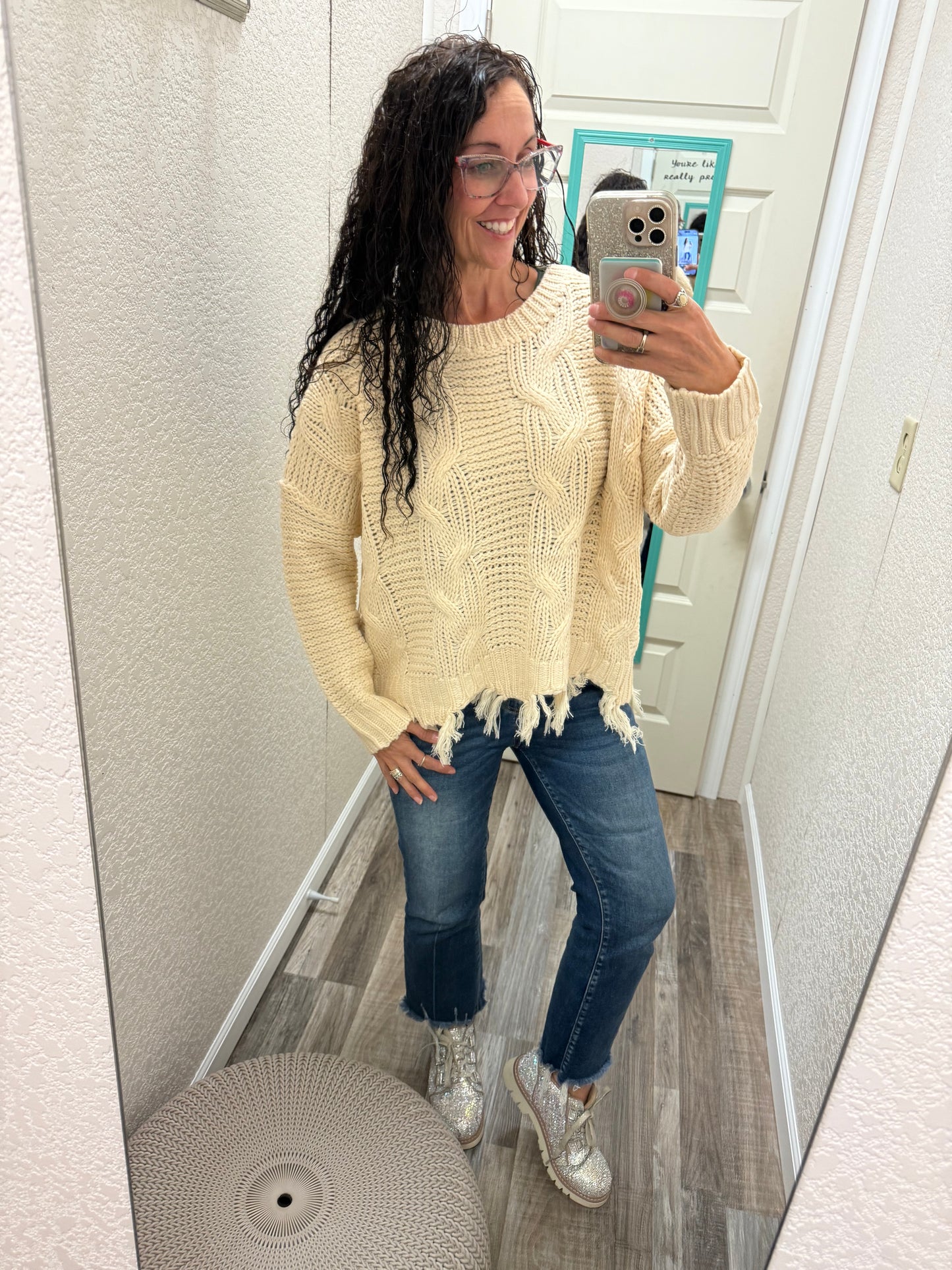 Brin Distressed Fall Sweater
